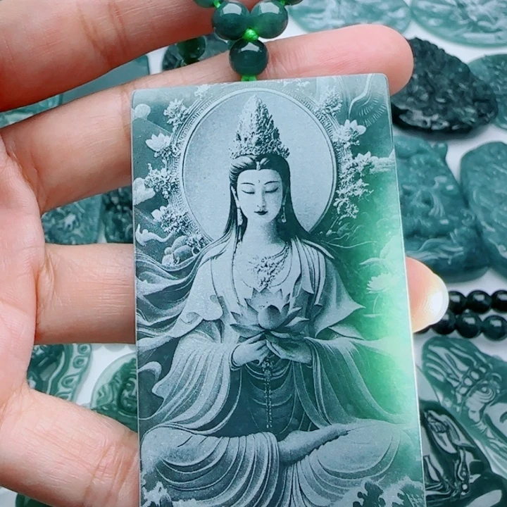 翡翠未镶嵌颈饰多样性发货天然A货翡翠