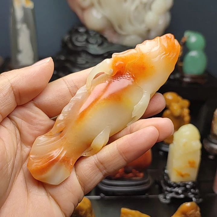 印石寿山石手把件手把件