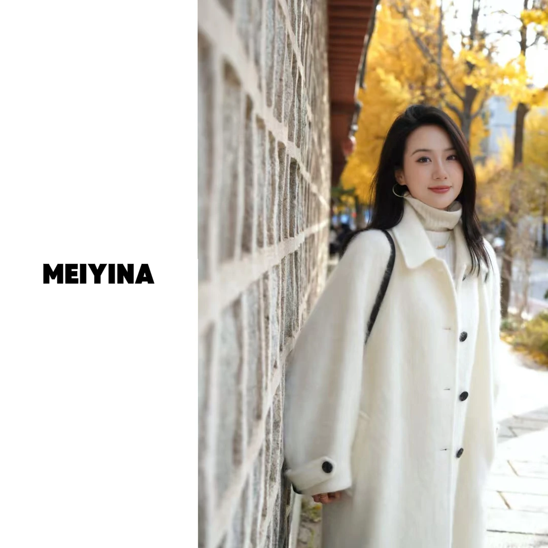 MEIYINA定制 人生大衣 山羊绒拉绒高级感拉满长款拉毛大衣