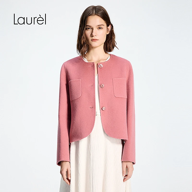 【粉丝专享】Laurel劳芮25秋款短款圆领短款大衣L366D04000