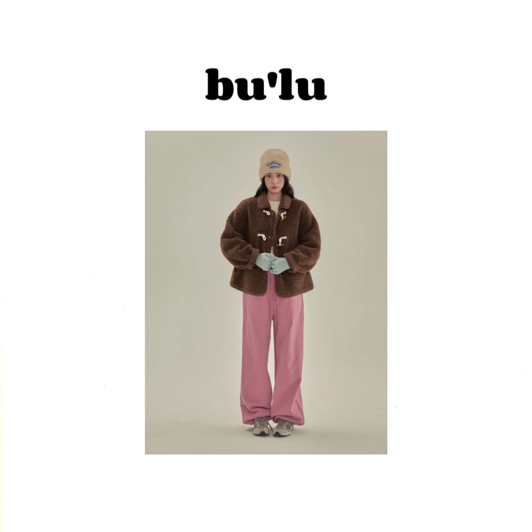 bu'lu “定格时光”爱心秋冬皮筋腰带长裤休闲裤韩版卫裤