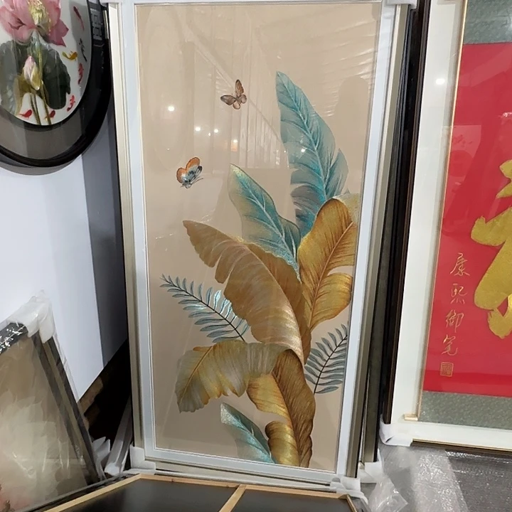 双层款实木刺绣图案设计新颖