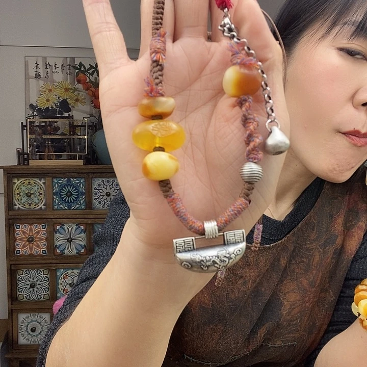 蜜蜡项链未镶嵌项链