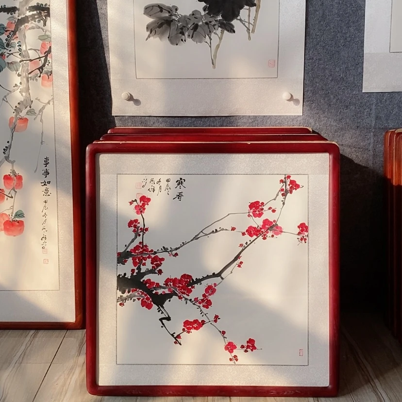 【闪购商品】国画书画作品带框65×65厘米