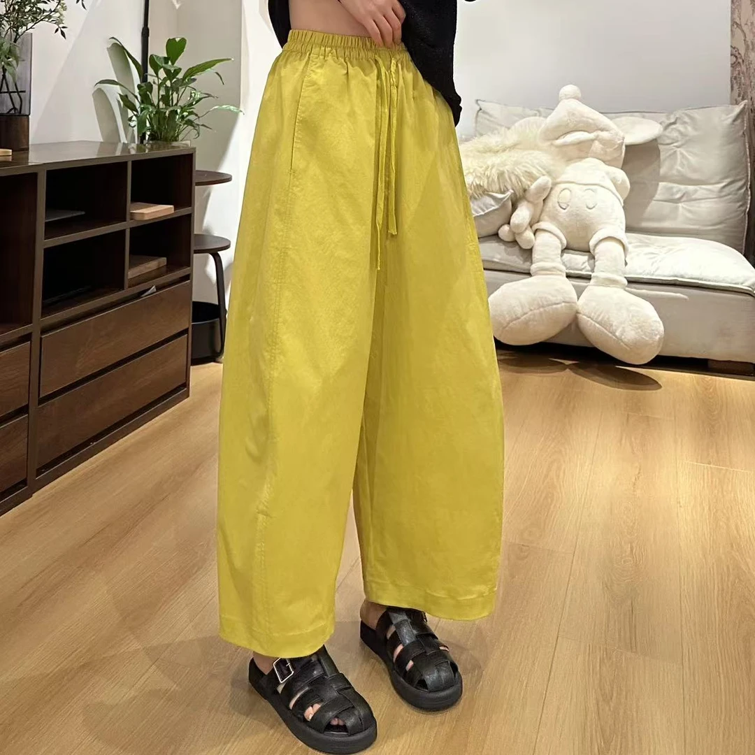 夏季欧版小众设计极简风宽松休闲裤5-5-5