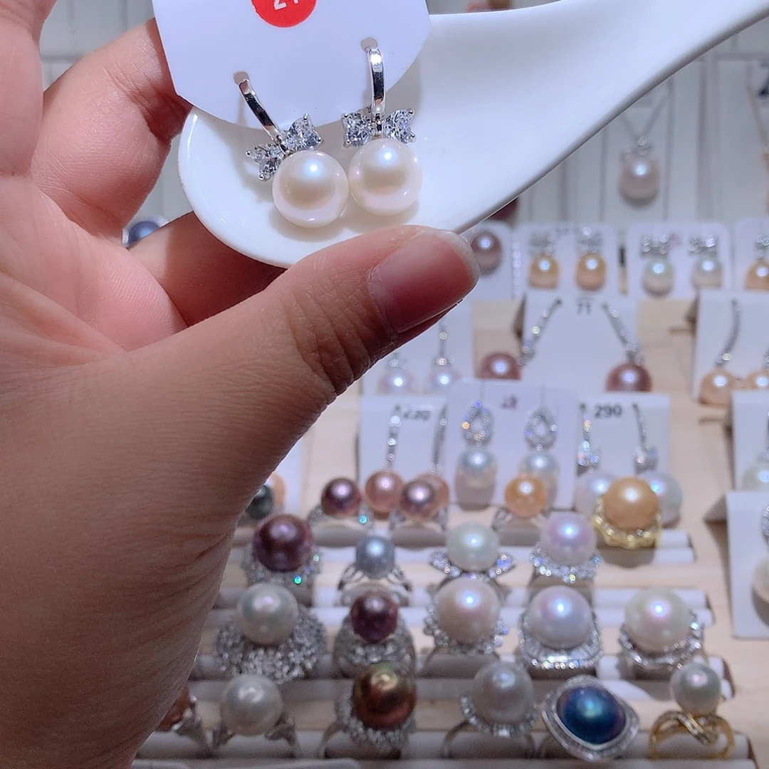 未镶嵌淡水珍珠耳饰CC11.5mm