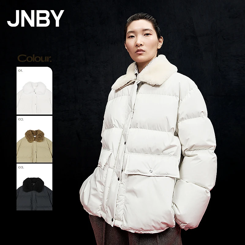 【商场同款】JNBY/江南布衣25冬新品羽绒服工装风羊毛皮5PAC14400