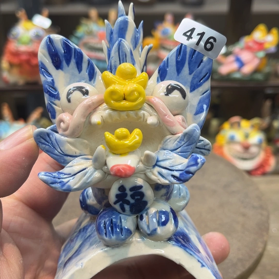 陶瓷纯手工抽象陶瓷摆件416