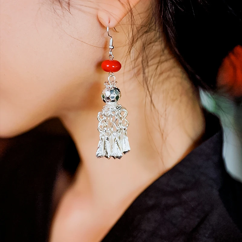 合金珐琅耳饰 复古日记新中式国风女装搭配耳环25ASP796