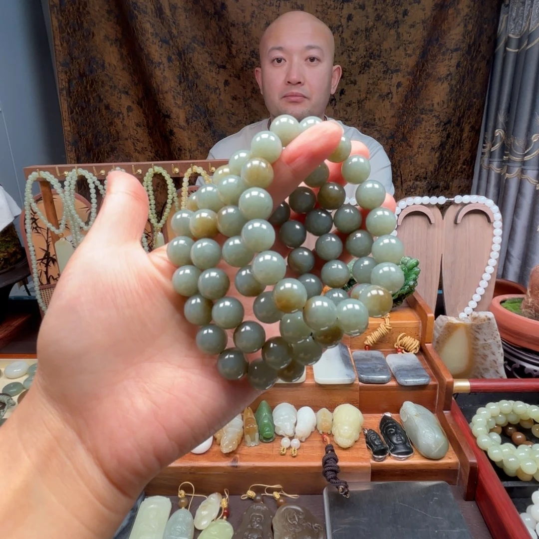 和田玉未镶嵌手链多样性发货发其一