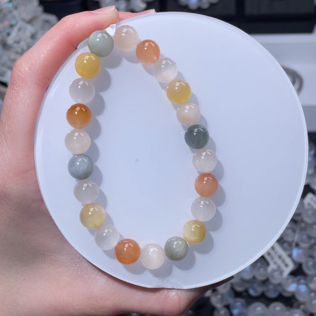 水晶手链未镶嵌满发顺发级彩兔毛8m+