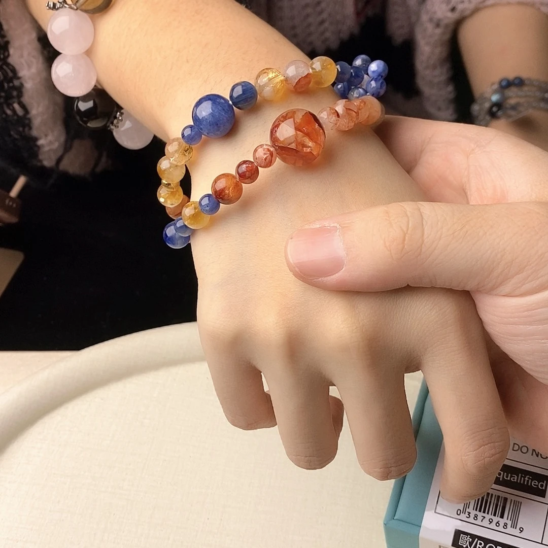 银S925镀金镶嵌手链水晶