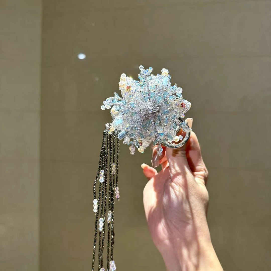 【莫奈海之星】雪花系列大抓夹小众设计气质优雅款