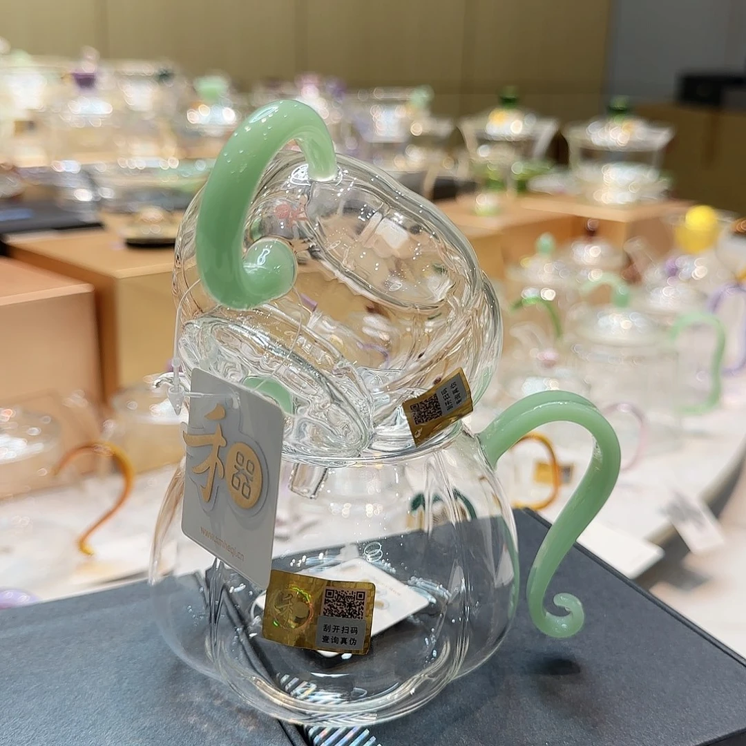 禾器浅玉色纳福公道➕福蔓壶浅玉