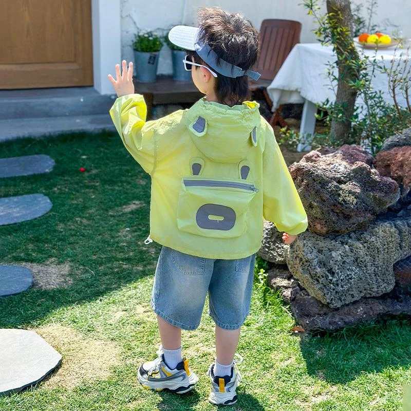 男童夏装防晒服儿童薄款外套夏季防紫外线宝宝防晒衣男孩衣服连帽