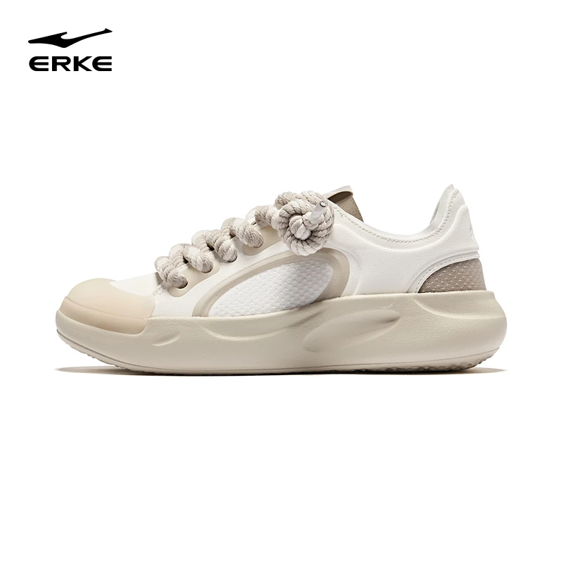 绵羊鞋丨鸿星尔克2025新款女板鞋运动鞋子软萌透气潮流小白鞋