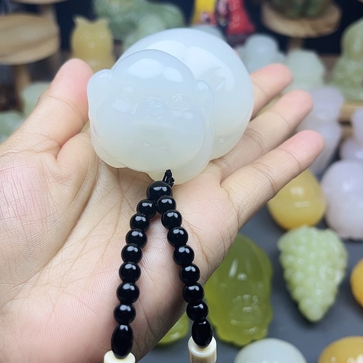 玉石雕刻品碧玺（处理）凤*