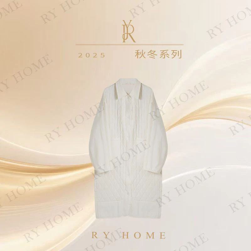 【容雨RYHOME】100%绵羊毛S菱形格风衣外套253W2554