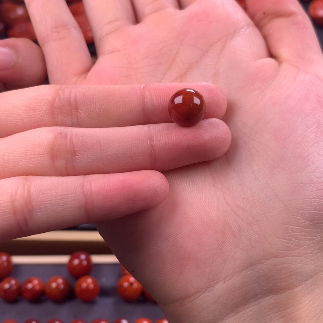 未镶嵌圆珠单珠10mm南红玛瑙