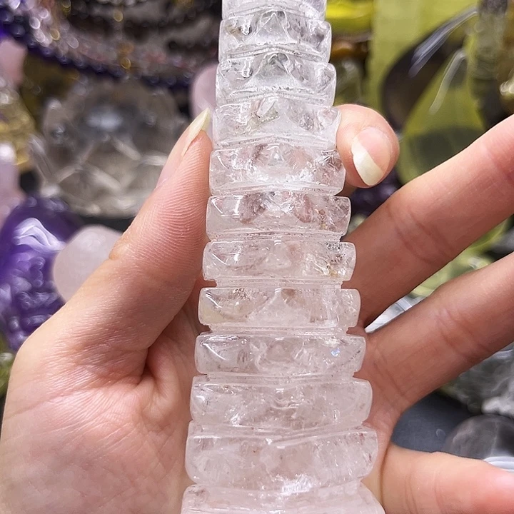 喜***莲未镶嵌珠宝半成品水晶摆件