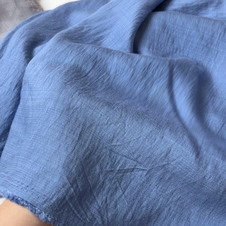 天丝（莱赛尔纤维）蓝色麻棉2米