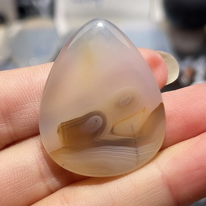 玛瑙/玉髓未镶嵌吊坠(不含链)