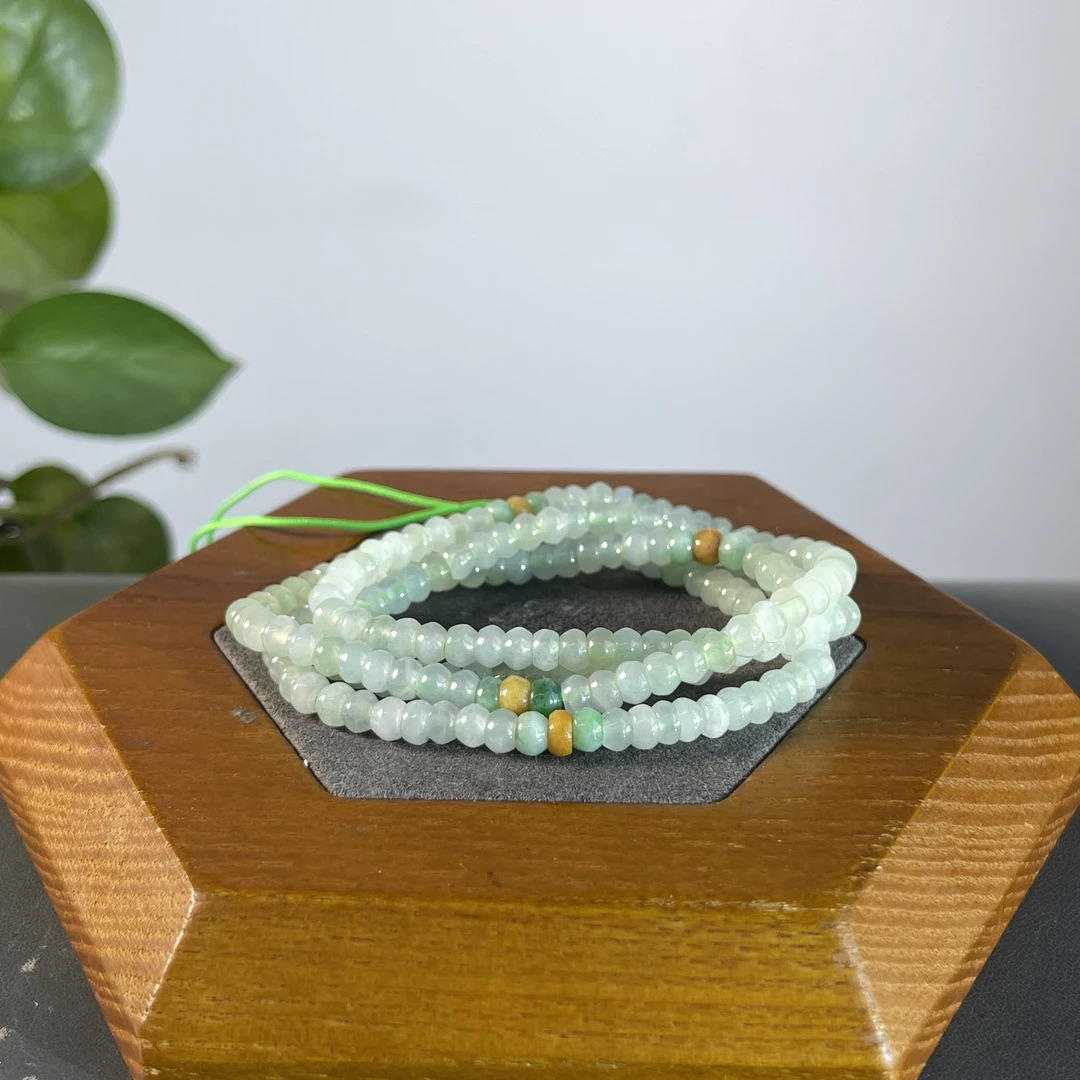 JCW18-010  天然缅甸A货翡翠  翡翠珠链