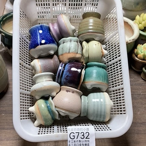 紫砂花盆732微瑕品口径3厘米左右的