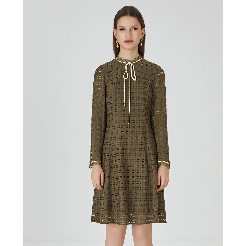 【小花】莱芙艾迪儿中长袖连衣裙1E3L94123