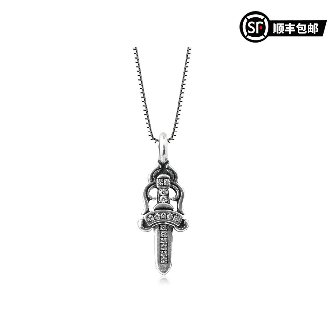WIC 吊坠925银莫桑石 大宝剑吊坠XL179