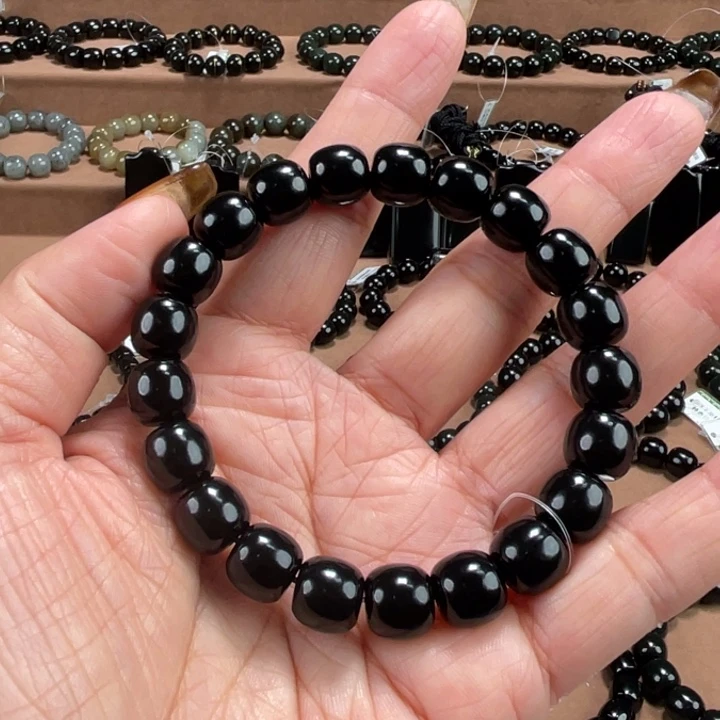 和田玉未镶嵌手链10特黑