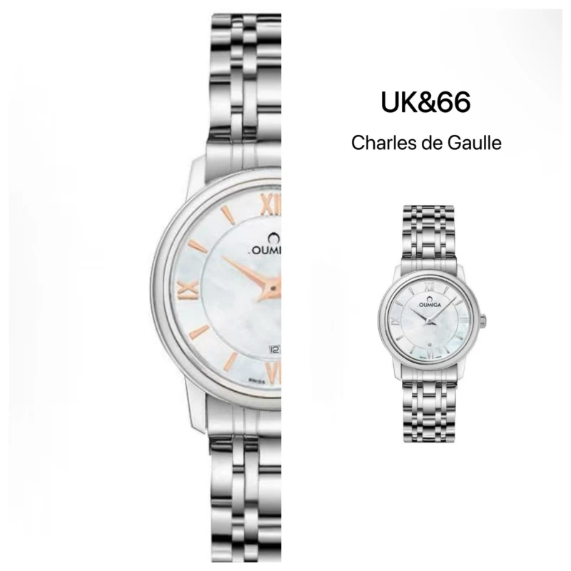 UK&66· 【蝶飞】欧家/全新未拆封/金色银色/女款女表/30mm