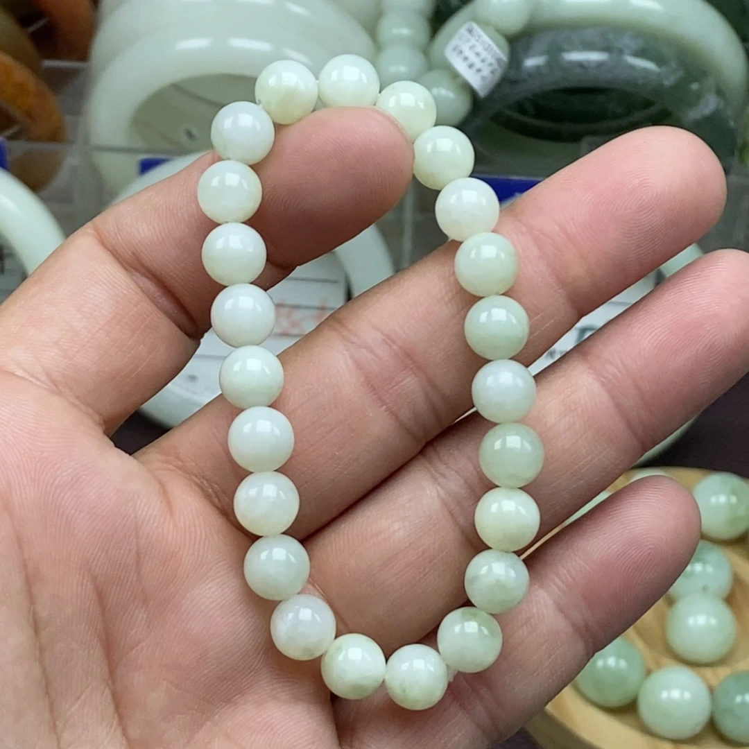 蛇纹石玉未镶嵌手链