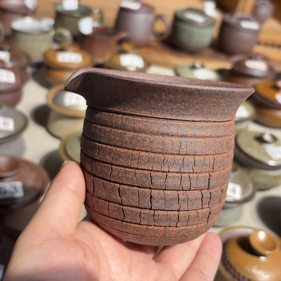 瓷摆件粗瓷茶具素胎无釉