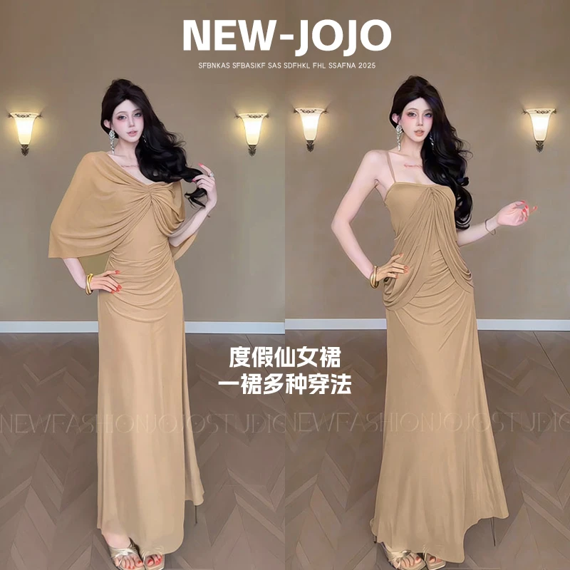 G8/C092大A/0731【JOJO】【多种穿法】【160-178CM穿】温柔风网纱吊带裙