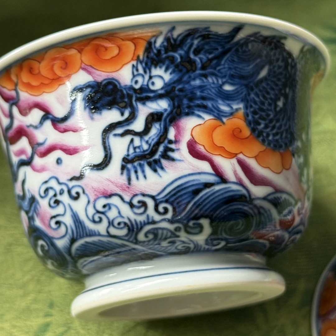 知否｜甄选景德镇陶又见春风紫气东来龙纹盖碗