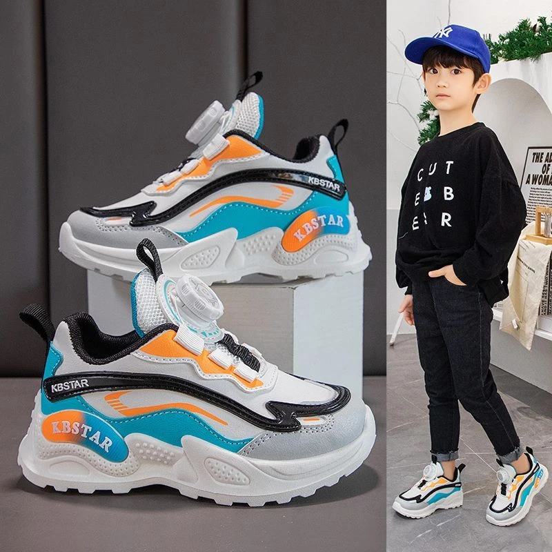 断码运动鞋春秋新款男童女童网面透气软底轻便防滑中大童跑步鞋