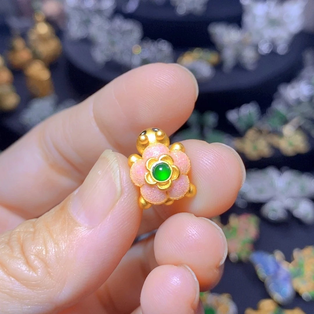 翡翠银S925镶嵌颈饰天然翡翠