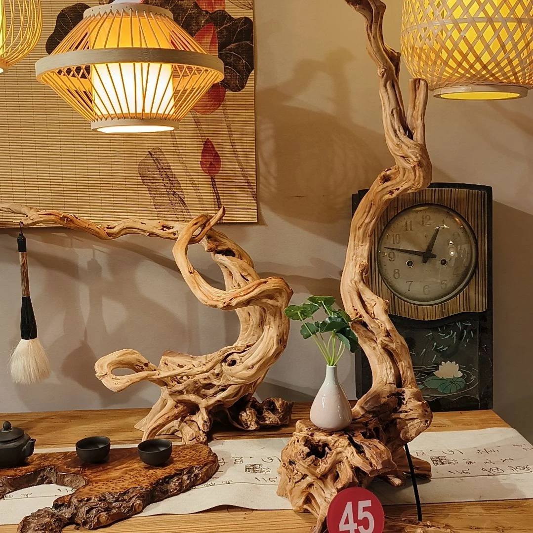 藤类行***子随形意境杜鹃根灯艺