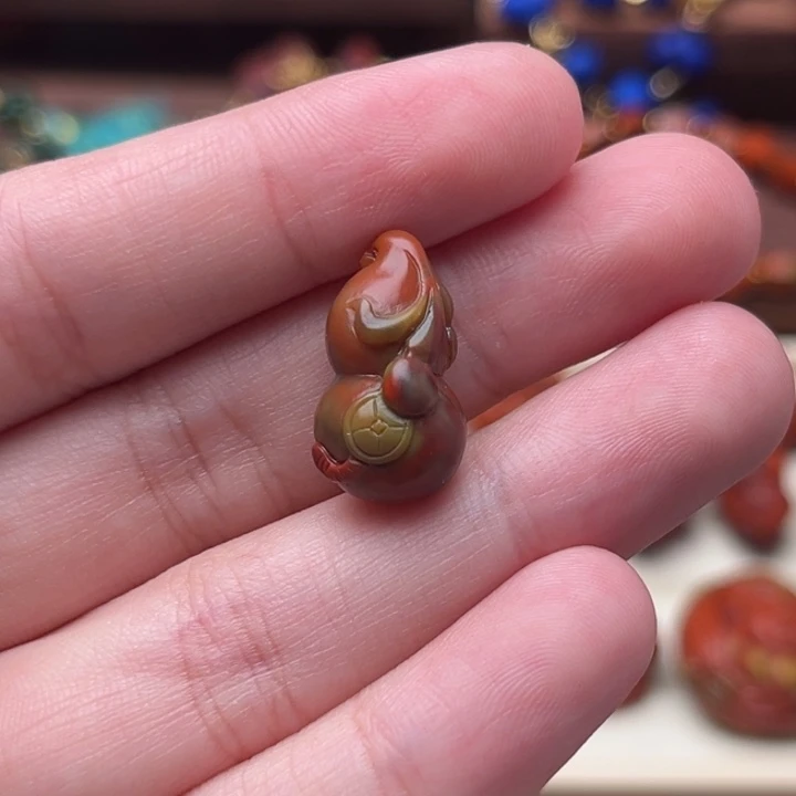 南红玛瑙南红合金3包浆葫芦