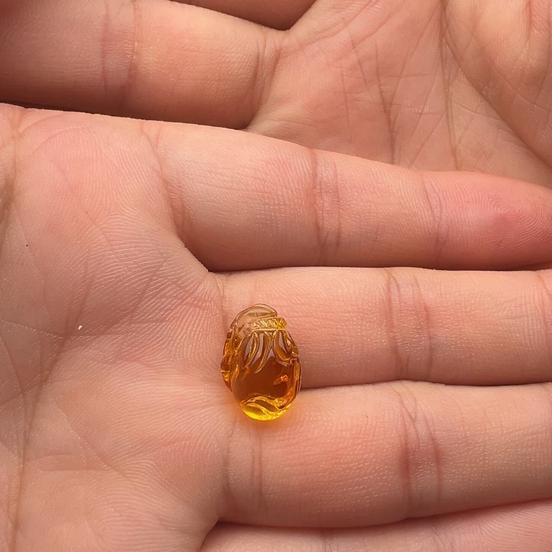 金珀未镶嵌颈饰钱袋提溜吊坠