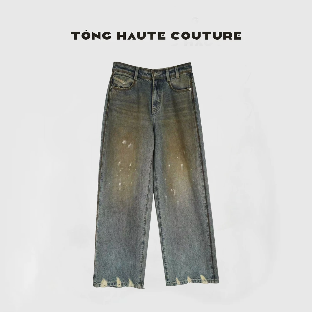 【祈夏】冬季新款复古时尚设计师款百搭牛仔裤 YK184