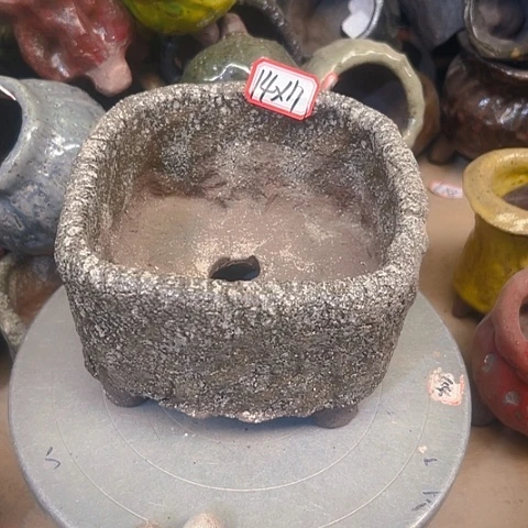 粗陶花盆手工花盆制作就这样