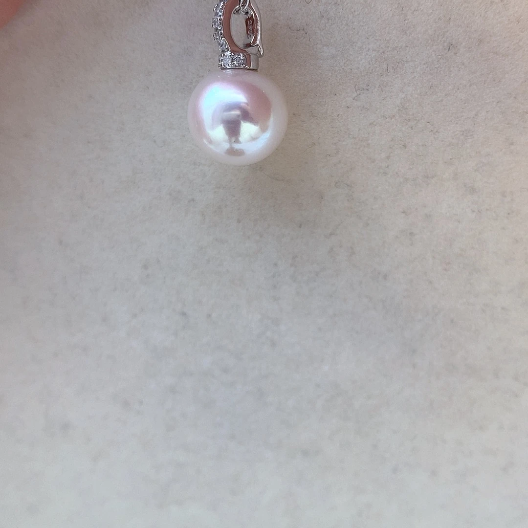 淡水珍珠11-11.5mm奶嘴万能银S925镶嵌