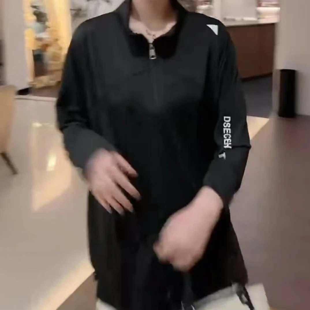 2025大码女装春季新款时尚宽松显瘦中长款长袖防嗮上衣746