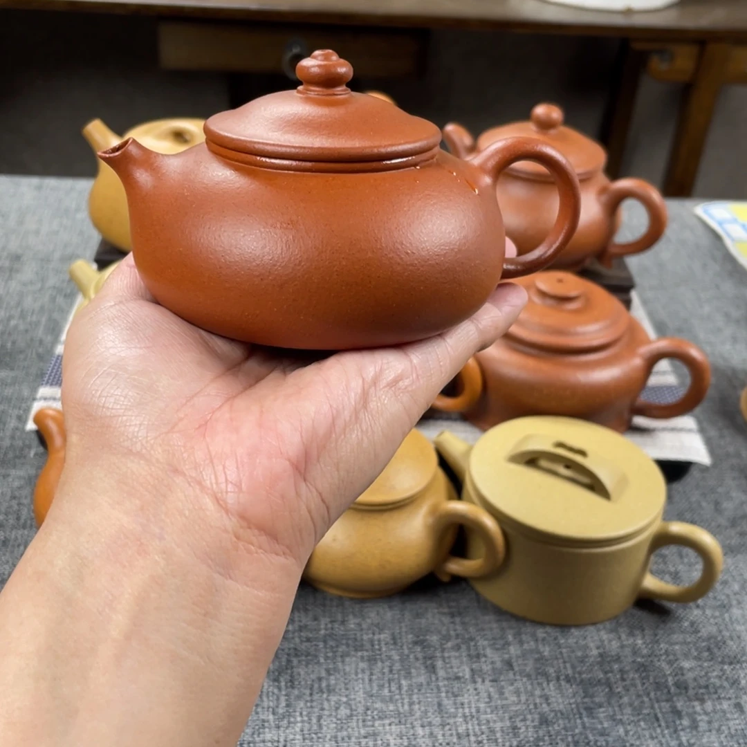 茶壶紫砂红降坡寒江全手40目200