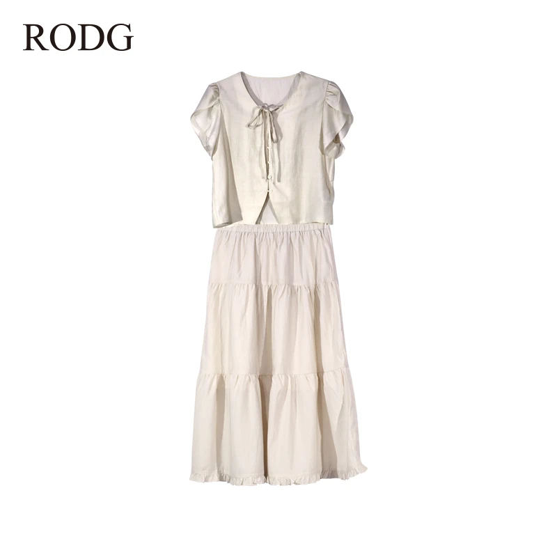 RODGR42TQ0819A 夏季新款纯色无袖套裙 0819