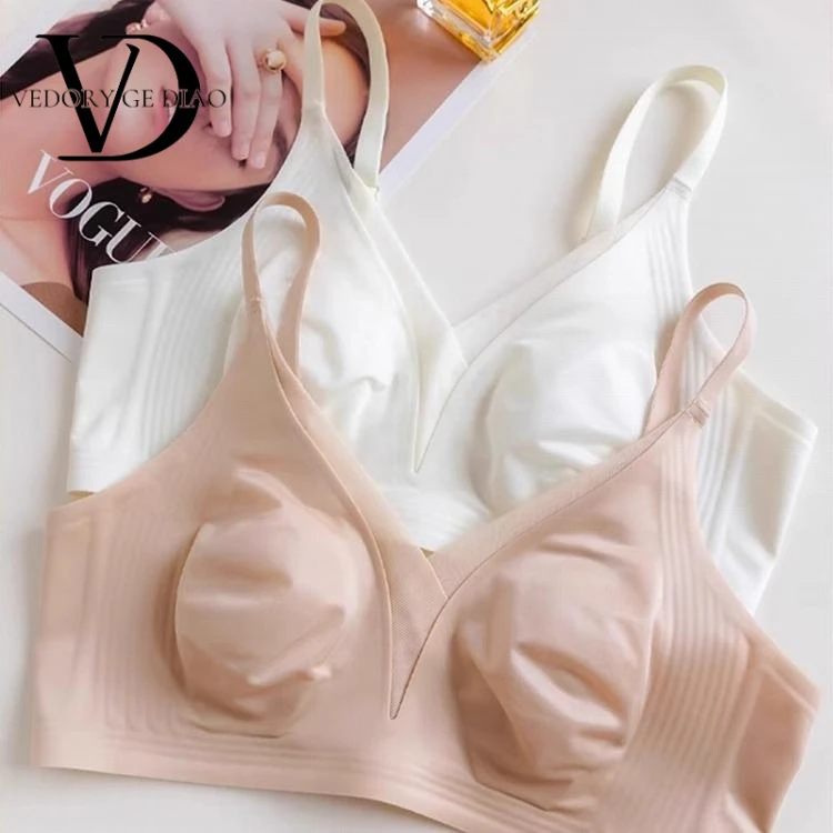 维多利亚超薄款兔耳朵内衣女大胸显小收副乳防下垂固定杯软支撑夏