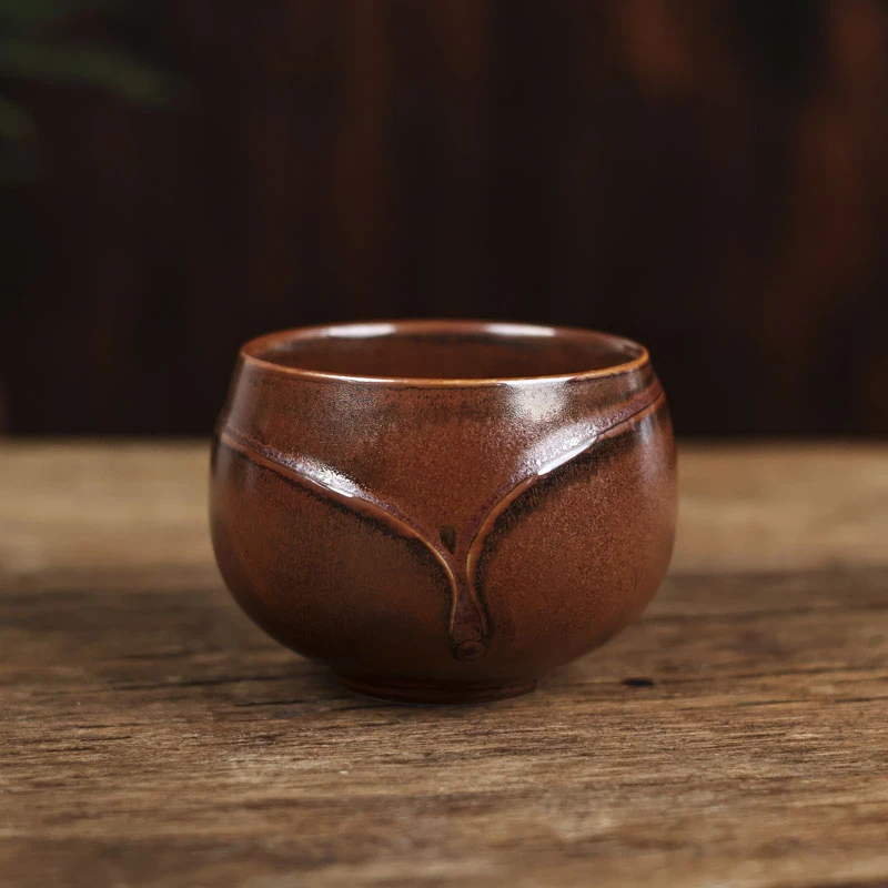 纳兰-红金釉罗汉杯陶瓷茶杯（Q4119）