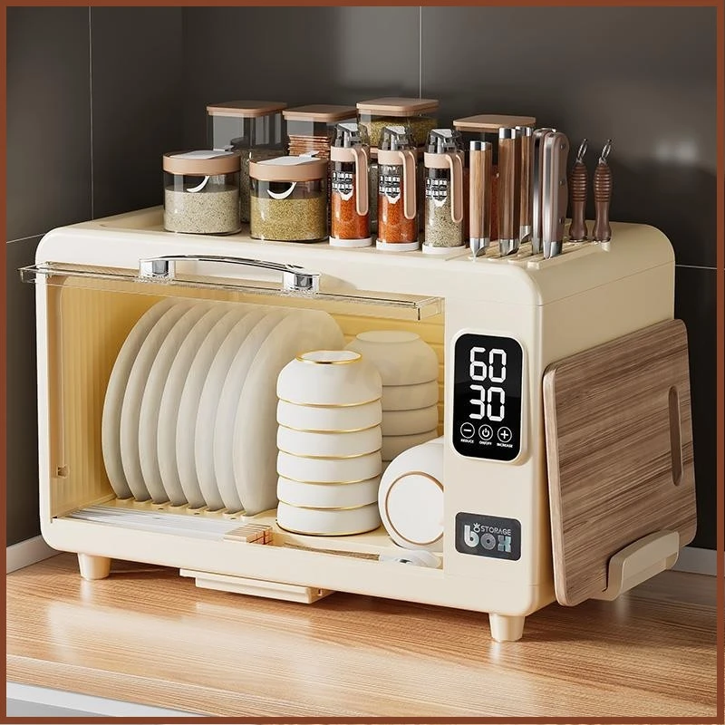 碗筷收纳盒新款家用小型厨房消毒碗柜多功能餐具免沥水碗碟收纳架